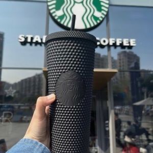 Starbucks matte black studded tumbler 24oz